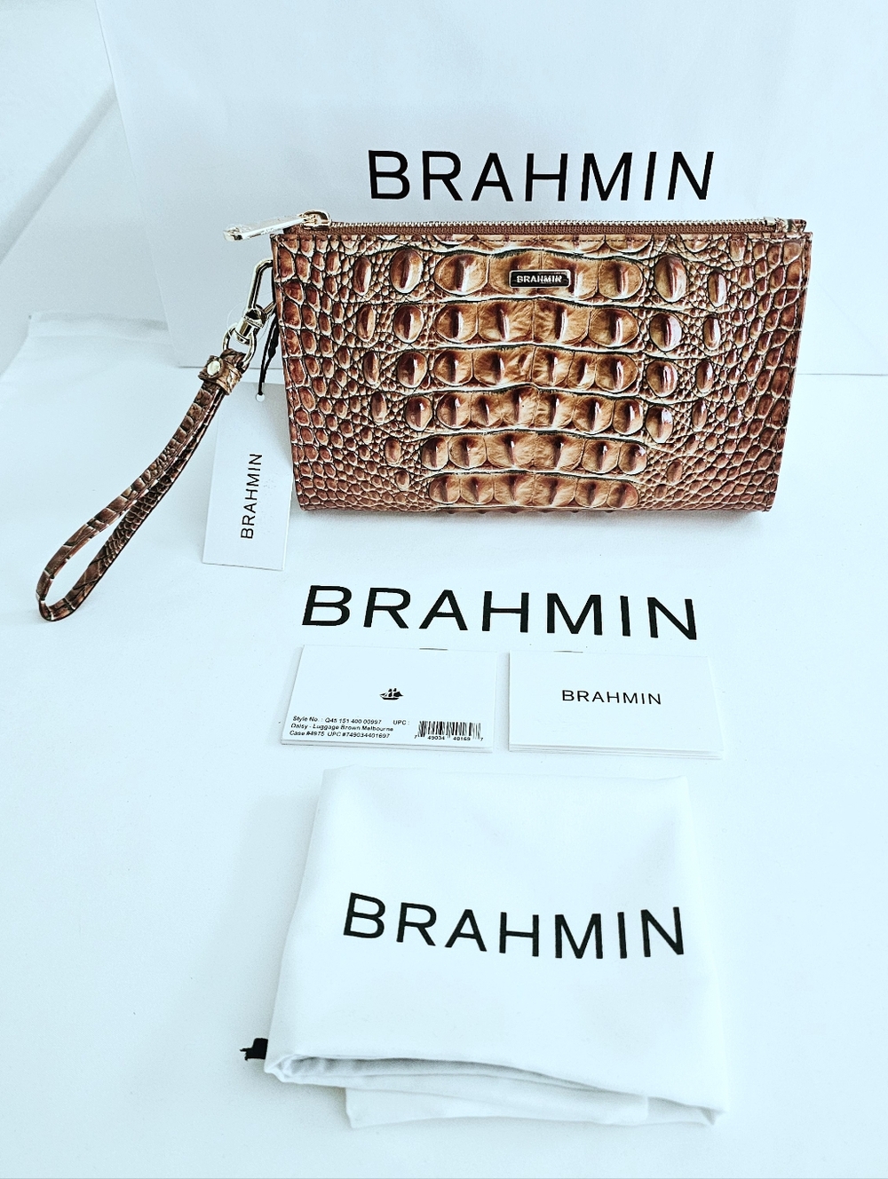 NWT Brahmin LUGGAGE BROWN Daisy